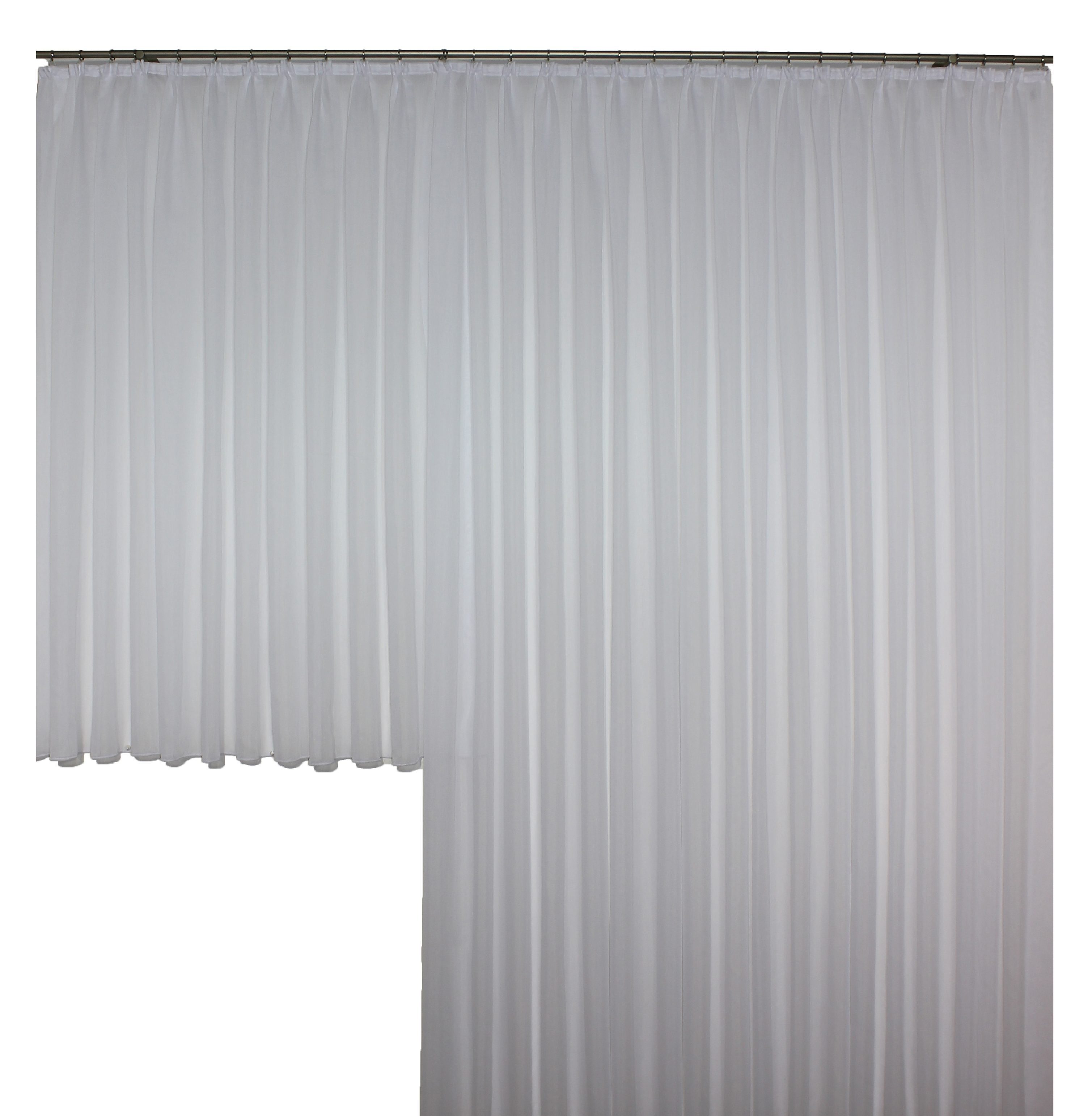 halbtransparent Faltenband Vorhang (1 Wirth, St), Audrey,