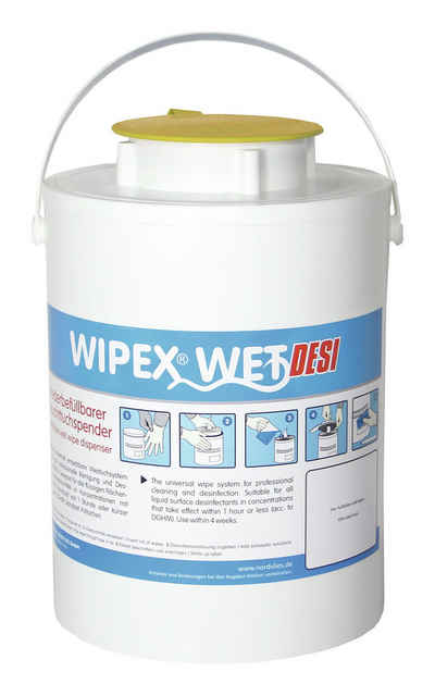 WIPEX Papiertuchspender, Feuchttuchspender Wet Desi, gelb Kunststoff