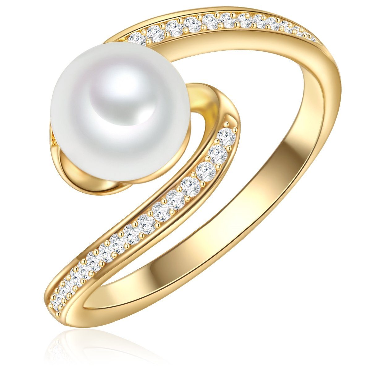 Valero Pearls Silberring gelbgold, aus Sterling günstig online kaufen