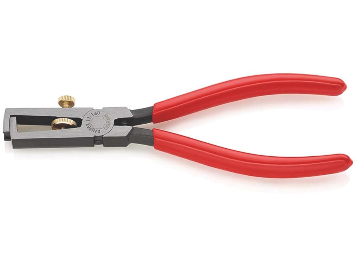 Knipex Abisolierzange 11 01 160, poliert mit Kunststoff überzogen 160 mm