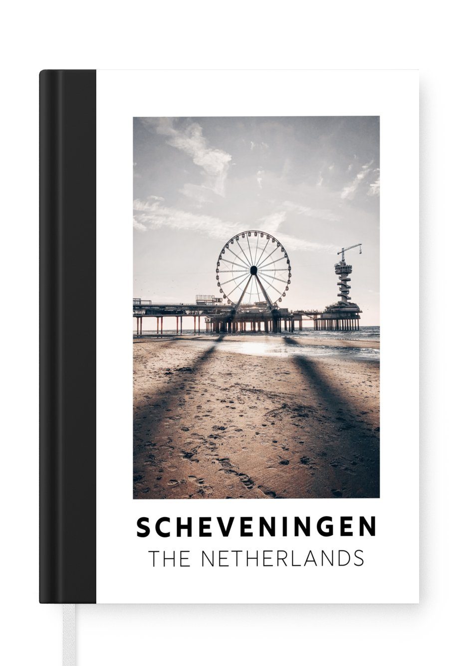 MuchoWow Notizbuch Niederlande - Scheveningen - Reuzenrad, Journal, Merkzettel, Tagebuch, Notizheft, A5, 98 Seiten, Haushaltsbuch