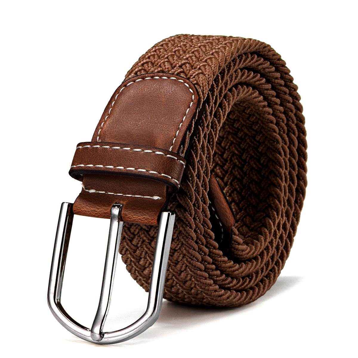 DonDon Stretchgürtel Stretchgürtel geflochten und elastisch (Packung, 1-St) geflochtener Stretchgürtel, für Damen und Herren, bis 120 cm