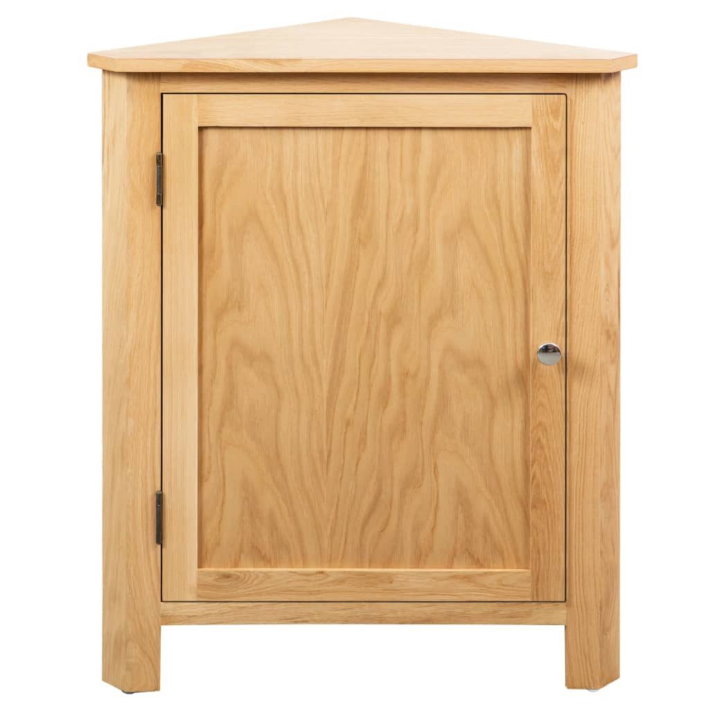 vidaXL Mehrzweckschrank Eckschrank 59x45x80 cm Massivholz Eiche