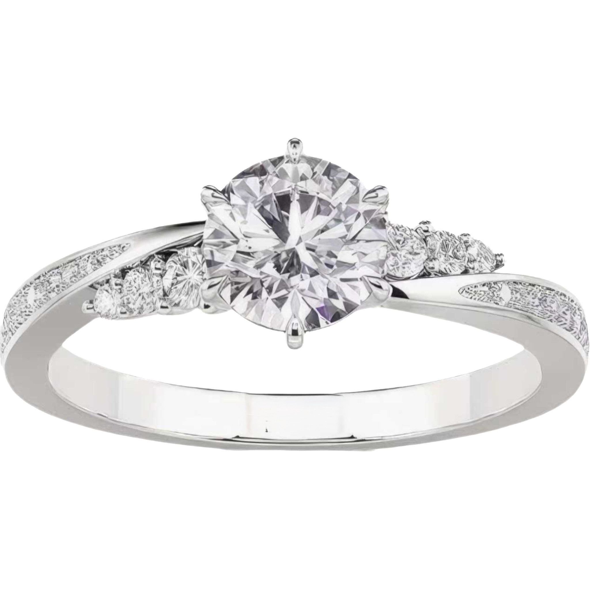Jumpeak Diamantring 1ct engagement ring,D Vs1 statement ring,ring gold damen 585 echtgold, liebes geschenk für sie,Brillantschliff,valentinstag geschenk für sie