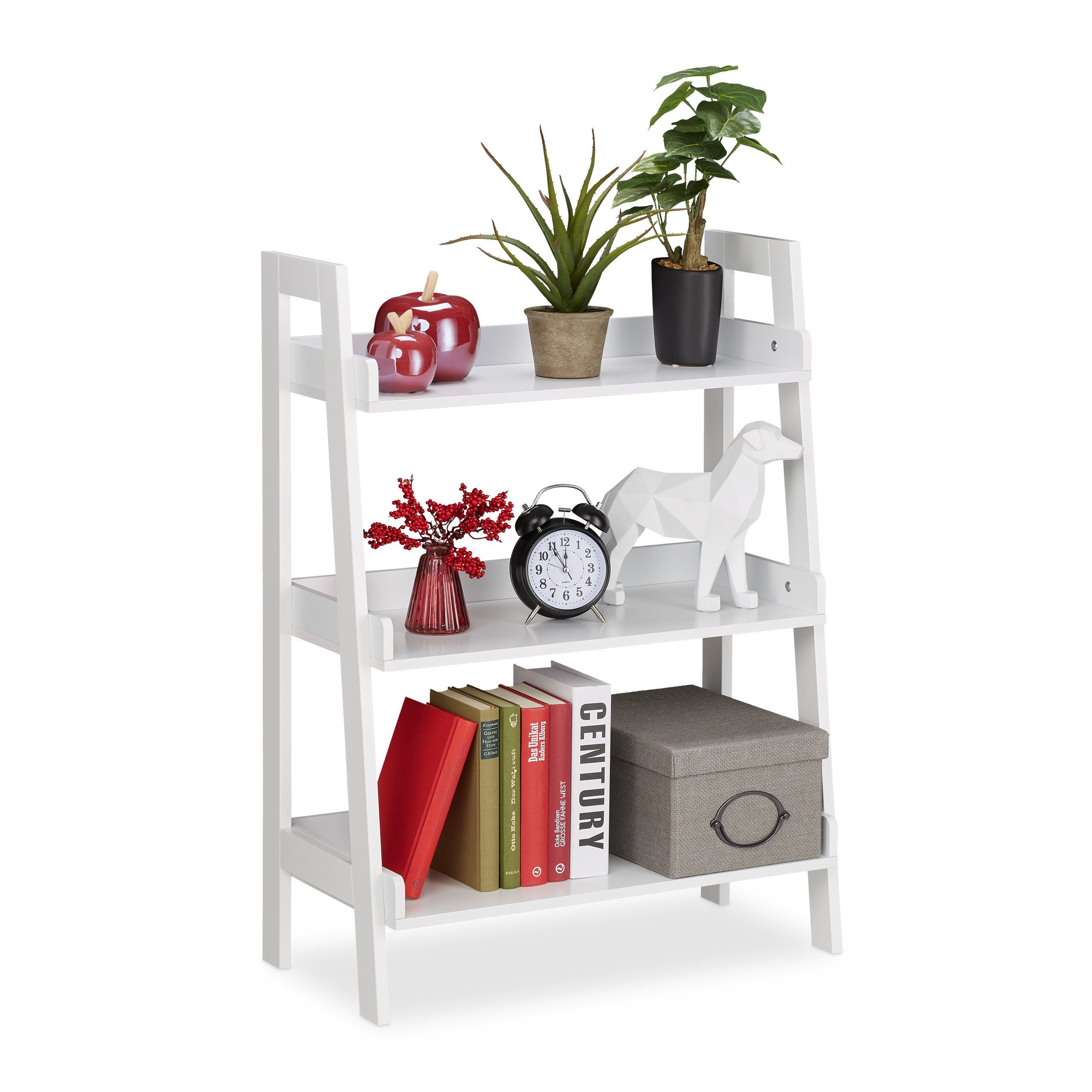 relaxdays Standregal weiß 3 Ebene günstig online kaufen