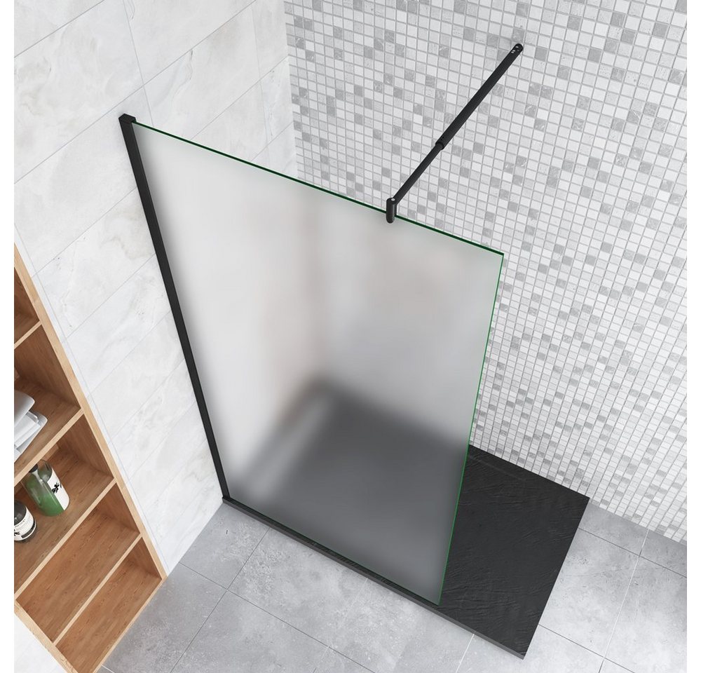 Thumbnail - duschspa Duschwand Duschtrennwand Duschwand Duschkabine Walk in Dusche 10mm Milchglas, Einscheibensicherheitsglas, Siche...