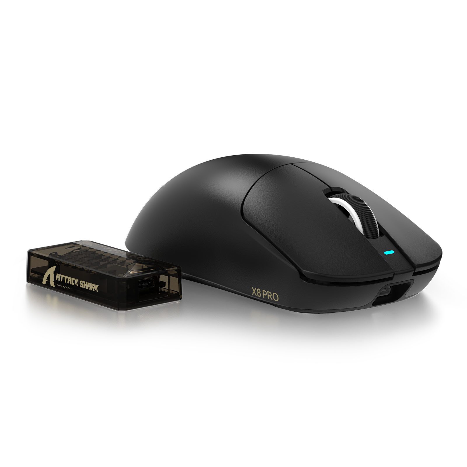 ATTACK SHARK X8PRO 8K-Polling Rate 55g Kabellose Gaming-Maus Gaming-Maus (2,4 G/Wied/BT, PAW3395PRO Sensor,BK52820 MCU)