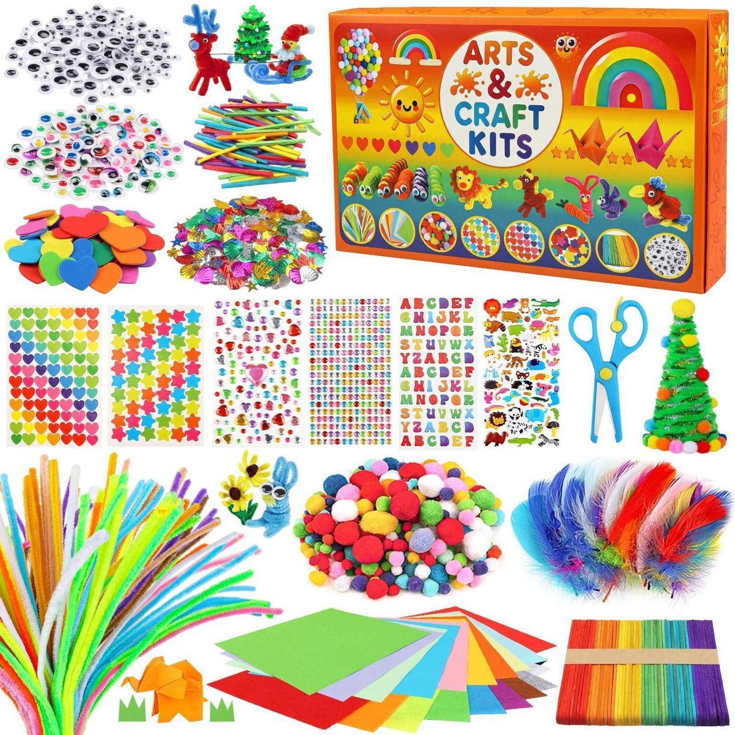 LuxusKollektion Kreativset Bastelset Kinder 1800+ Teile Bunt & Kreativ