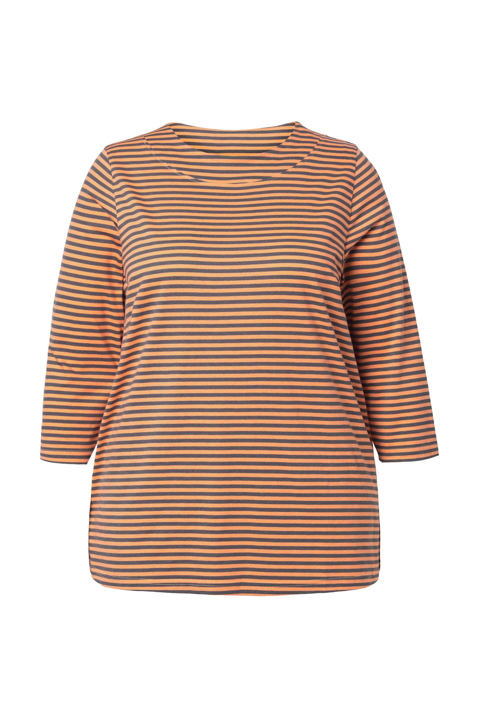 Ulla Popken Longsleeve Shirt Ringel A-Linie günstig online kaufen