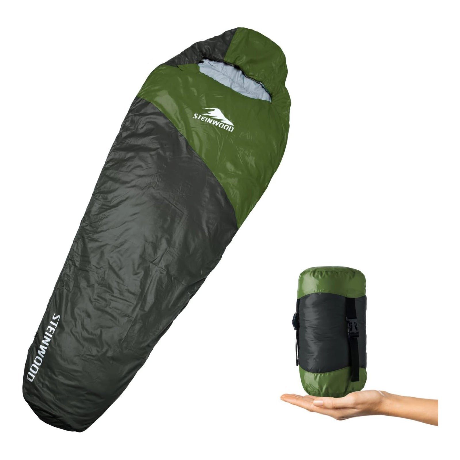 Steinwood Mumienschlafsack Ultra leicht, Schlafsack koppelbar, günstig online kaufen