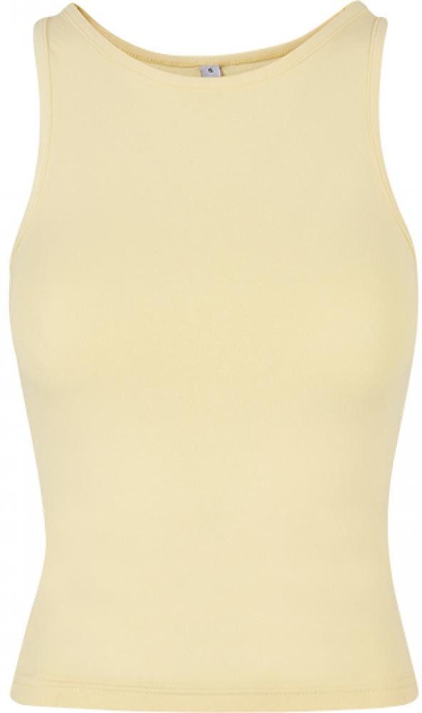 Build Your Brand Trainingsshirt Damen Racer Back Top hoher Rundhalsausschnitt