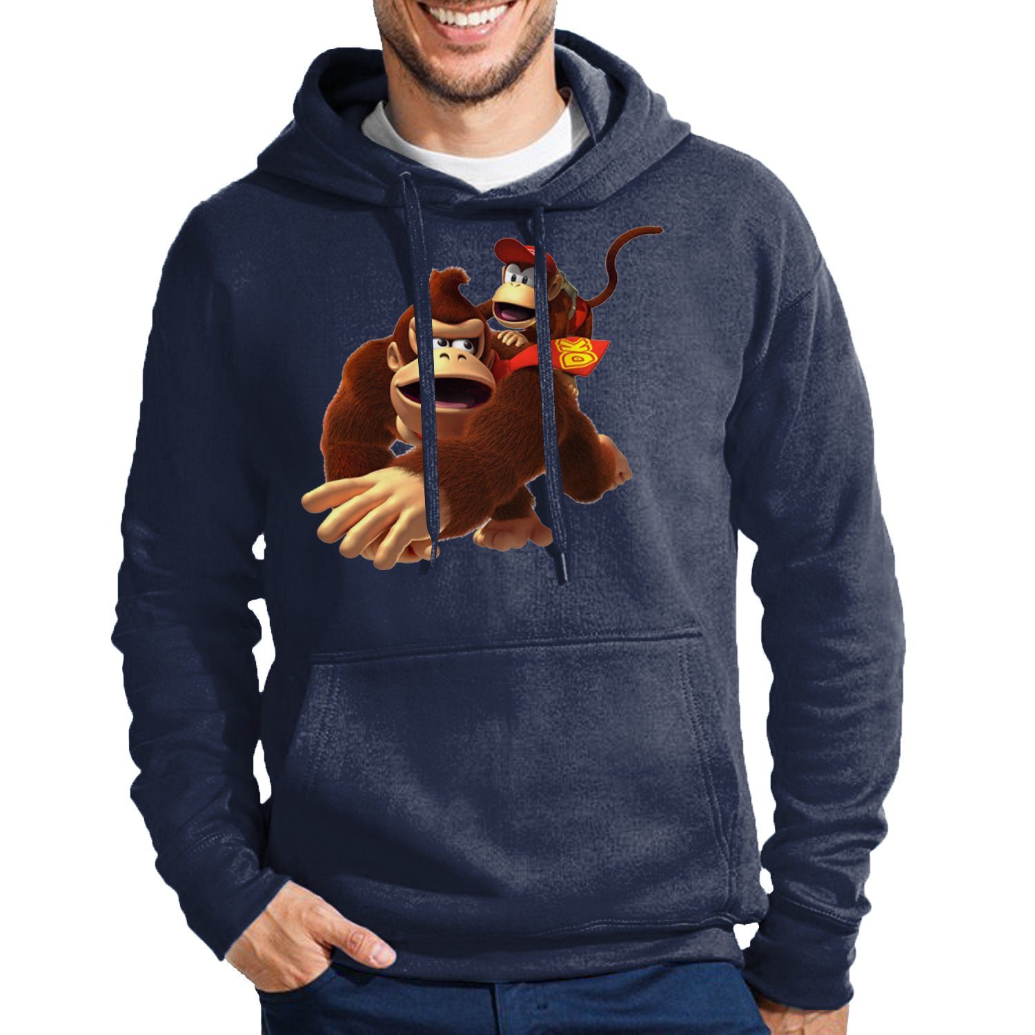 Hoodie Herren Donkey Diddy Kong Spiele Konsole Nerd Super Retro
