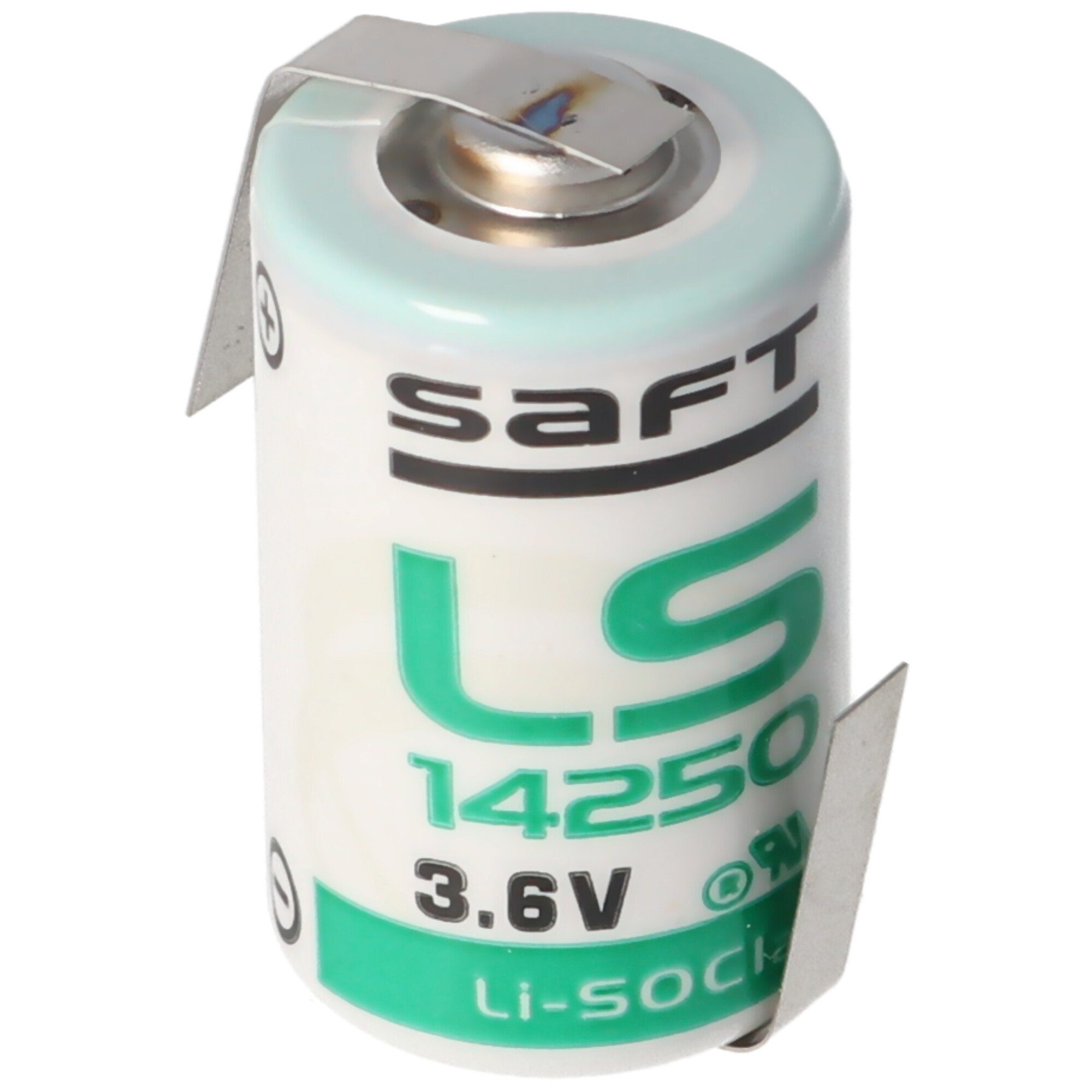 Saft SAFT LS14250CNR Lithium Batterie, Size 1/2 AA, Lötfahnen Z-Form Batterie, (3,6 V) | Batterien