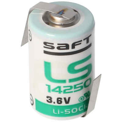 Saft SAFT LS14250CNR Lithium Batterie, Size 1/2 AA, Lötfahnen Z-Form Batterie, (3,6 V)