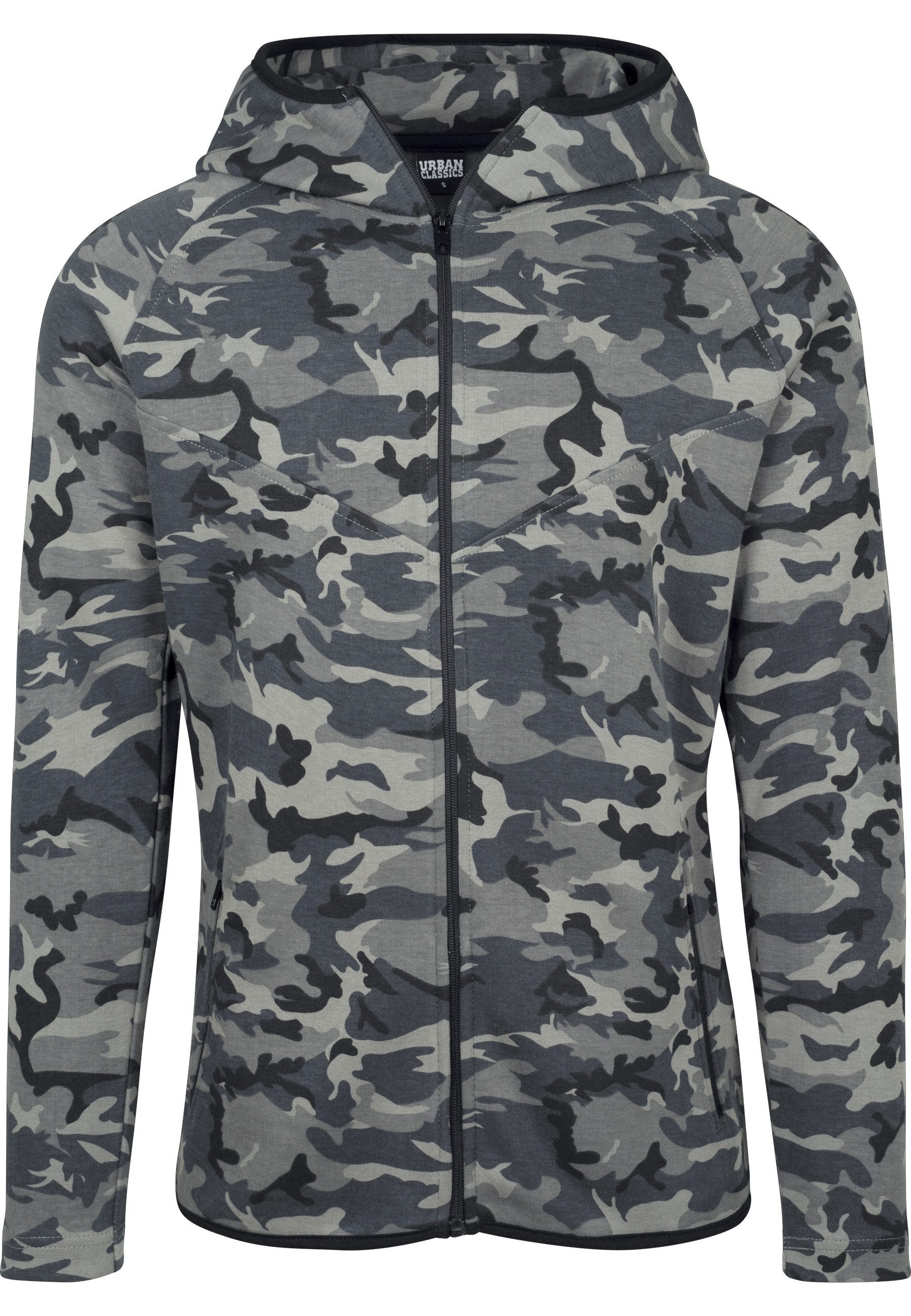 URBAN CLASSICS Langmantel Urban Classics Herren Interlock Camo Zip Jacket günstig online kaufen