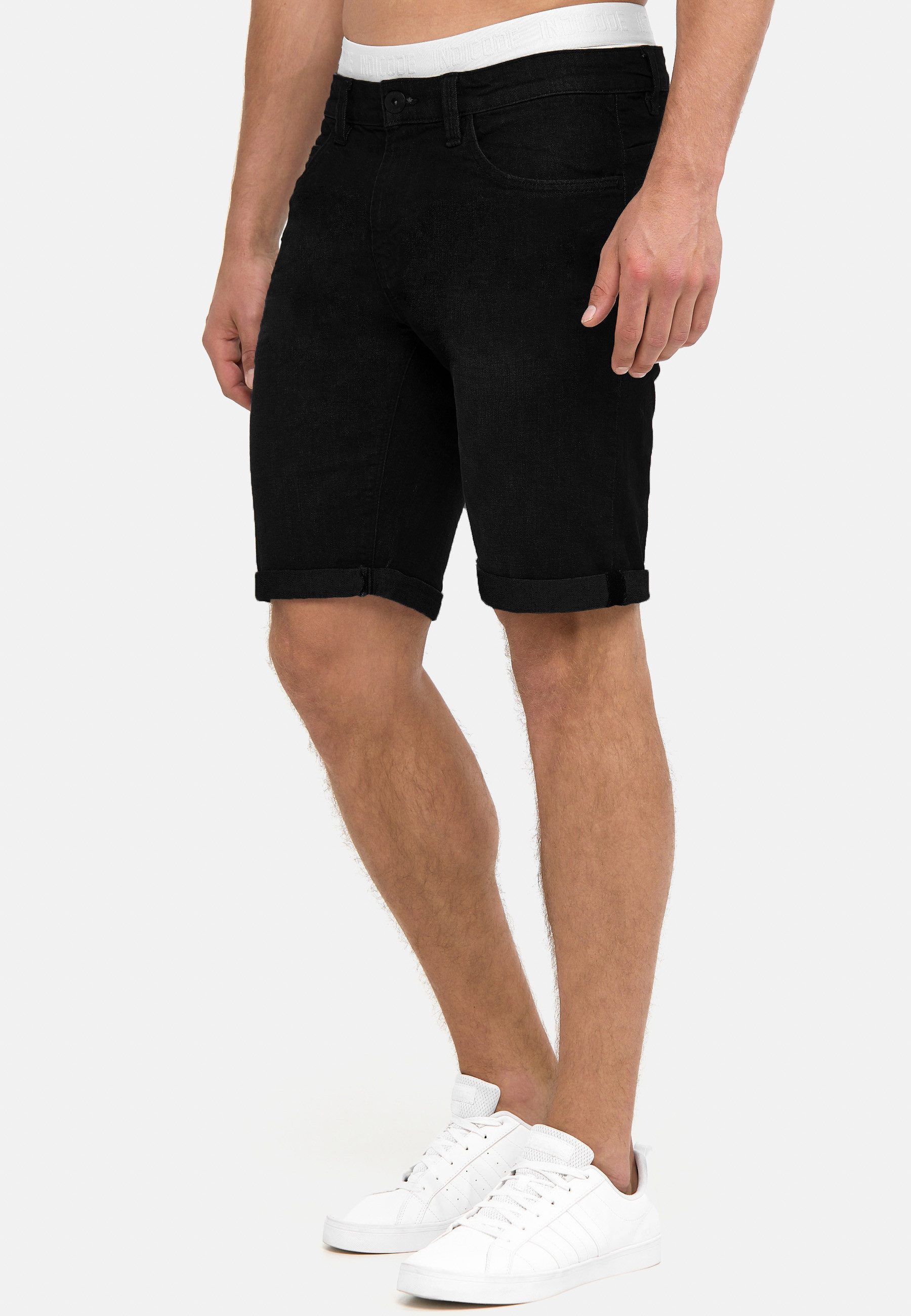 Indicode Jeansshorts Herren Caden Jeans Shorts Herrenshorts mit 5 Taschen, Denimstyle