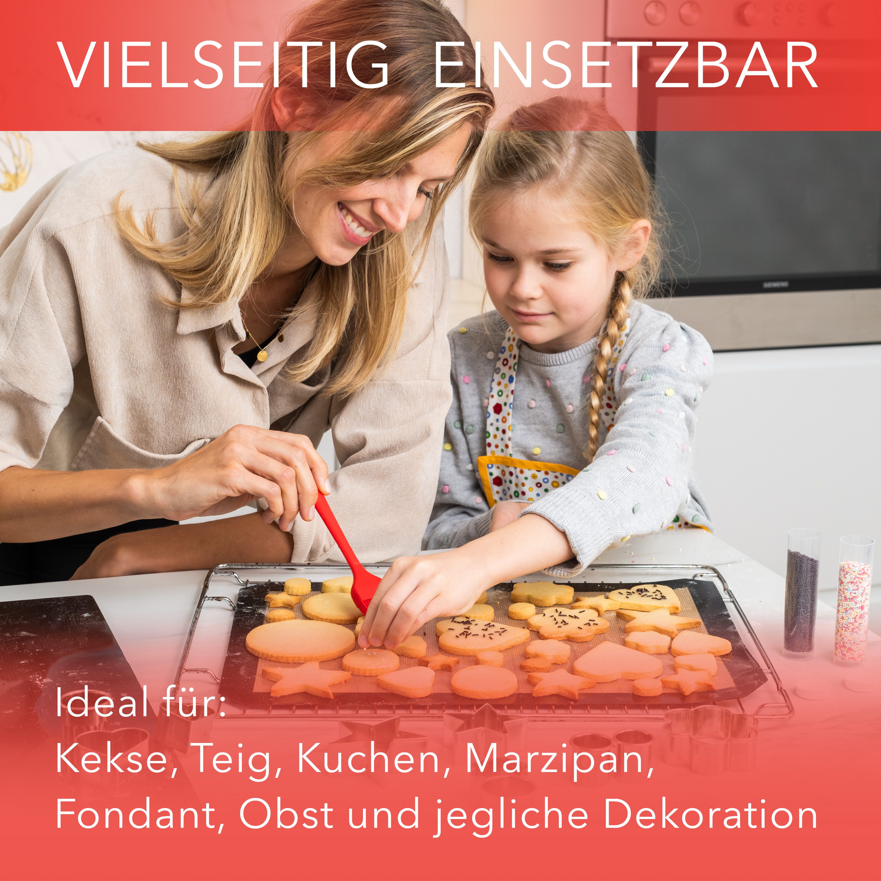 AVANA Ausstechform Edelstahl Blumen Ausstecher Set Weihnachten Plätzchen Keksformen, Edelstahl, (5 Stück), rostfrei, Silber – Bild 5 von 5