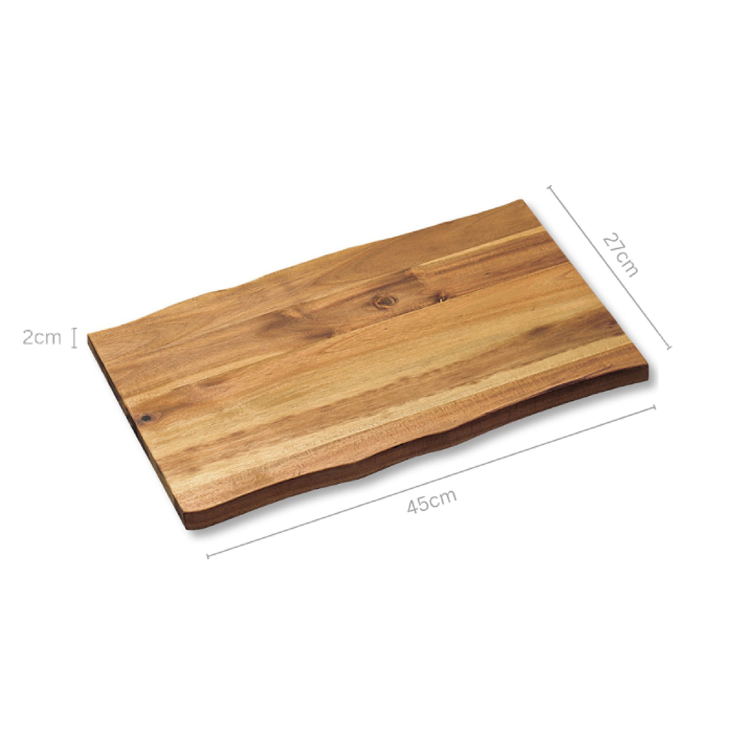 Kesper Schneidebrett Schneid- und Servierbrett 45 x 27 x 2 cm, 2er Pack, Akazienholz, Akazienholz, (2-St), Ideal zum Servieren von Speisen – Bild 2 von 2