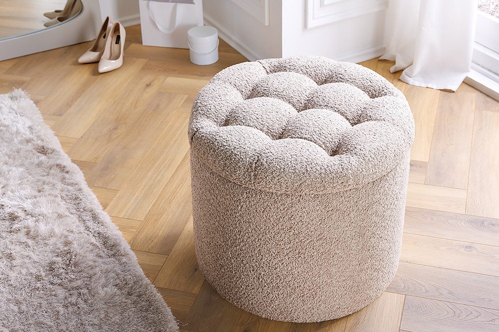 riess-ambiente Sitzhocker MODERN BAROCK 50cm champagner günstig online kaufen