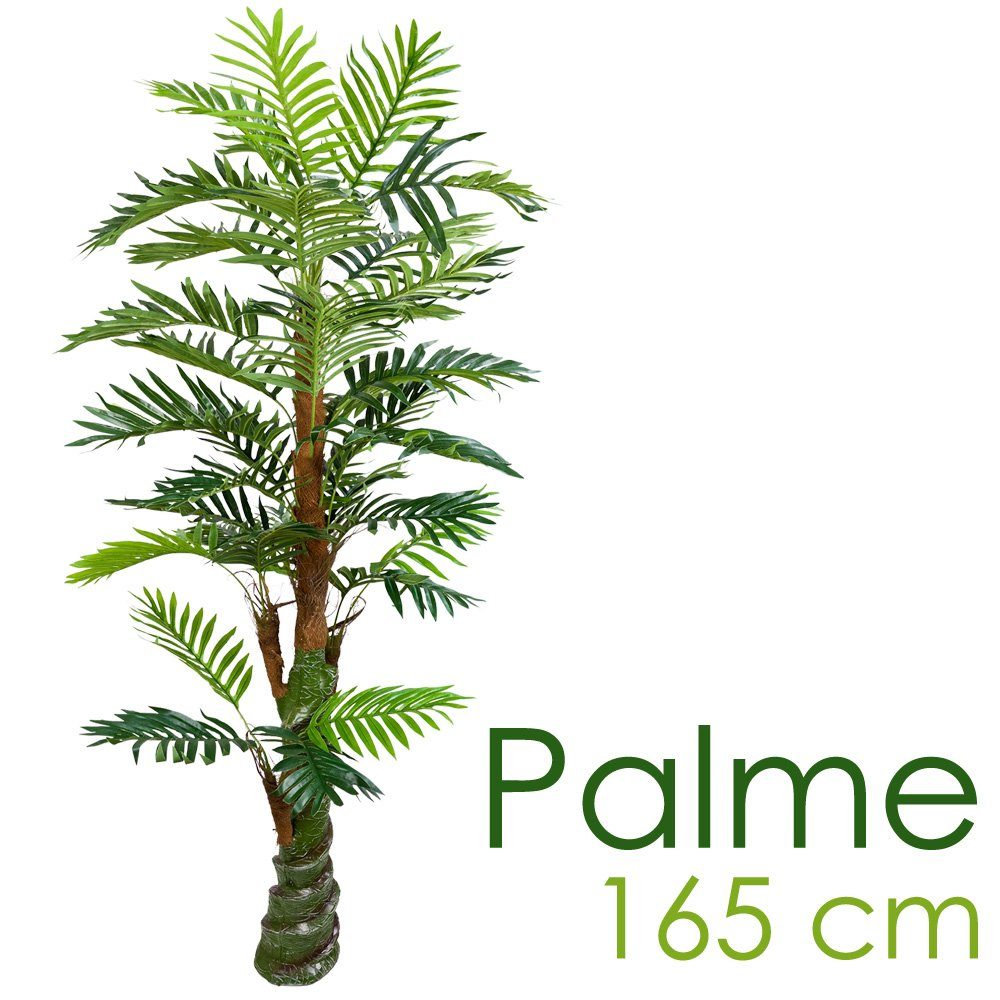 Kunstpalme Palme Cycuspalme Kunstpflanze Künstliche Pflanze 165cm, Decovego, Höhe 165 cm | Kunstpalmen