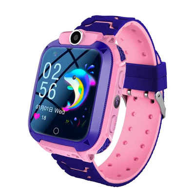 ZREE Kinder-Smartwatch GPS-Uhr Smartwatch (1,54 Zoll), SIM, LBS, Kinderuhr/Anruf Funktion/SOS Kamera/Taschenlampe, Kindergeschenke