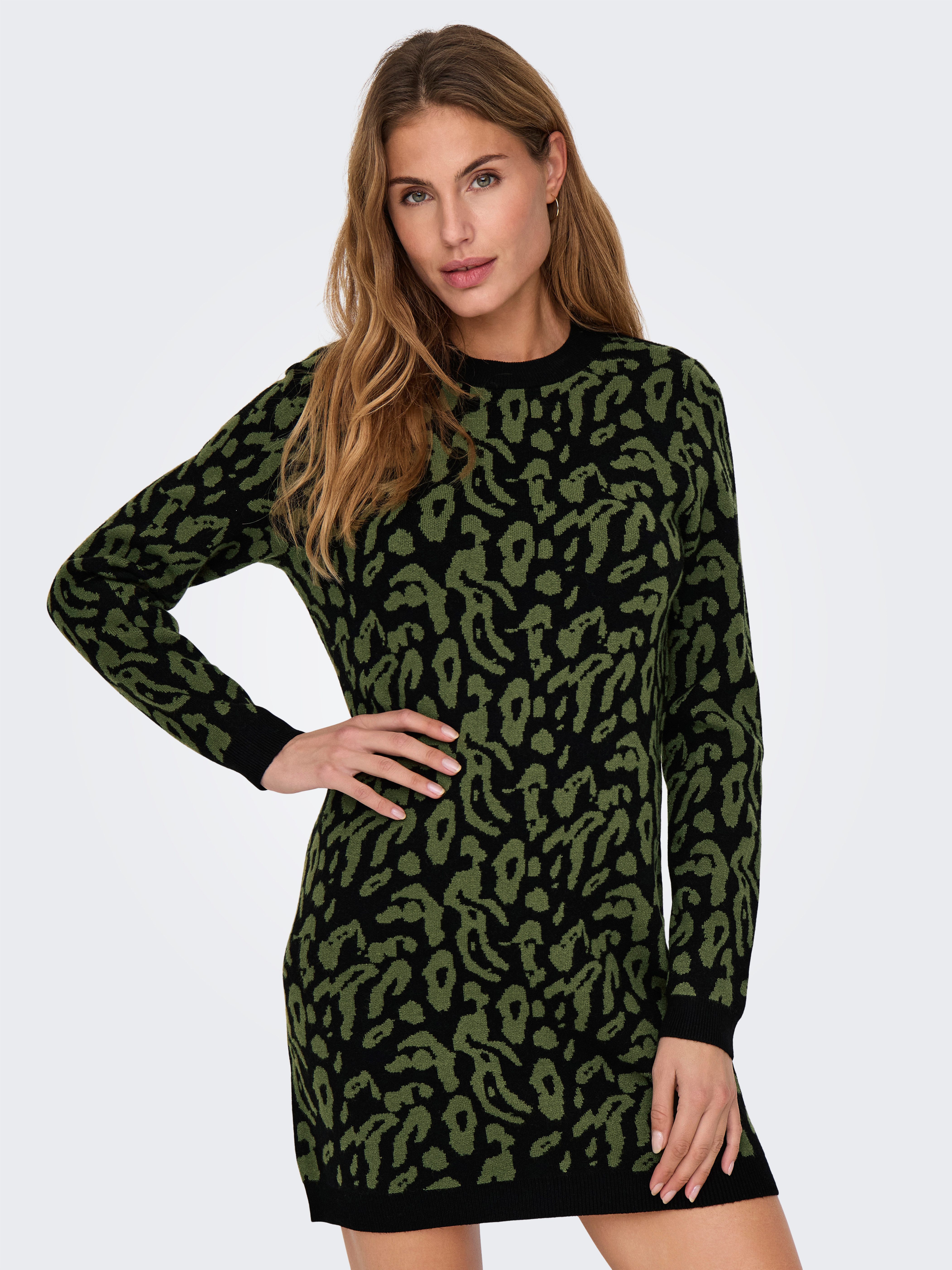 ONLY Strickkleid ONLJENNI LS ANIMAL DRESS günstig online kaufen