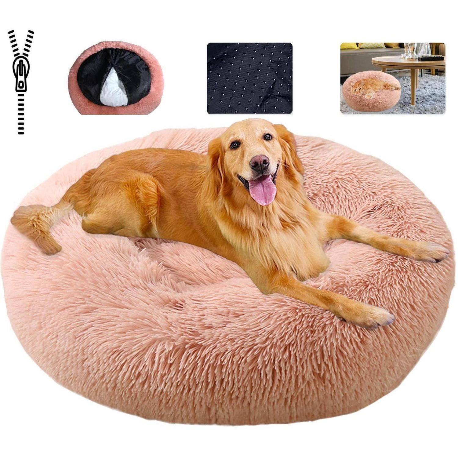 LuxusKollektion Tierkissen Haustierbett flauschig L-70cm Pink