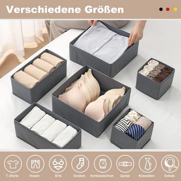 MAGICSHE Aufbewahrungsbox Faltbare Stoffbox für Schublade, Ordnungsboxen für Socken, Unterwäsche (8 St., 8 Stück)