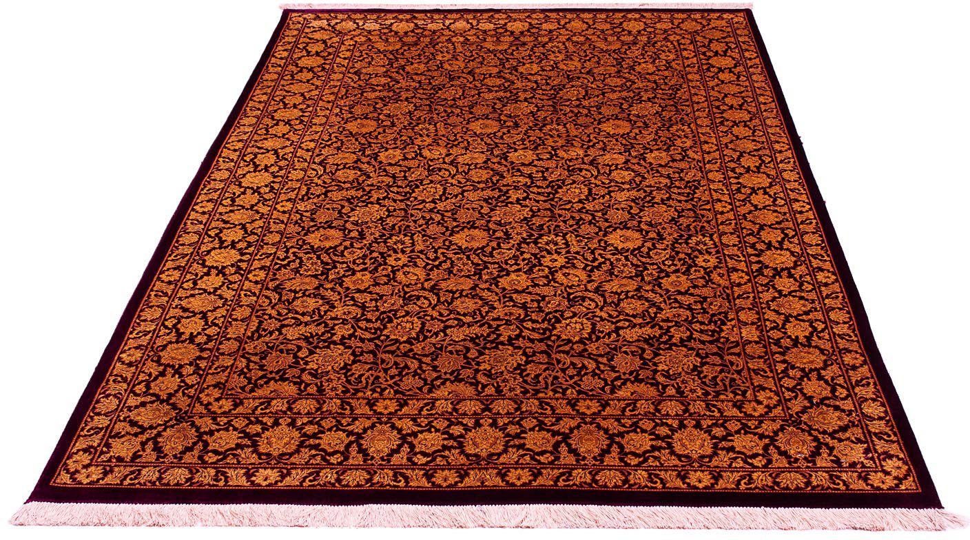 Seidenteppich Ghom - Seide Medaillon 216 x 132 cm, morgenland, rechteckig, Höhe: 4 mm, Unikat mit Zertifikat | Kurzflor-Teppiche