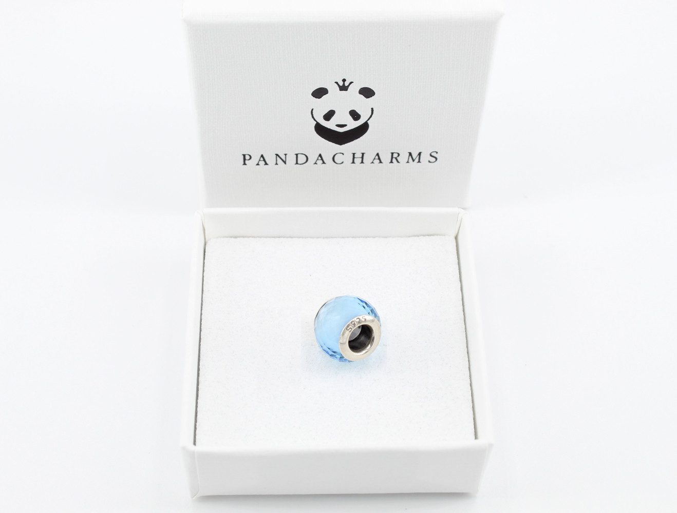PANDACHARMS Bead Kleiner Hellblauer Facettenglas Charm für Armband, Hülse 9 günstig online kaufen