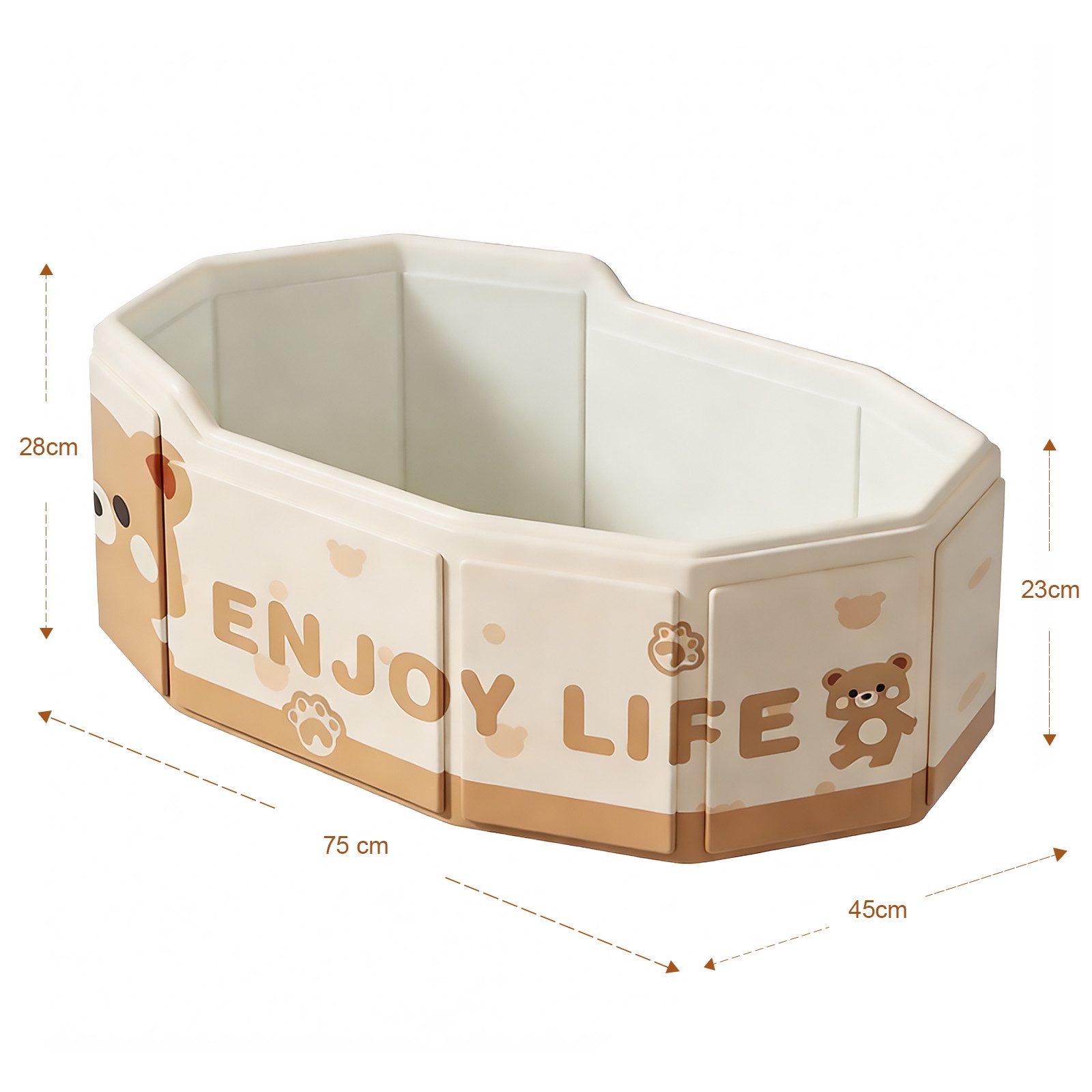 Fine Life Pro Babybadewanne Faltbare Kinderbadewanne Antibakteriell, Wärmehaltend Für Kinder Von 0 Bis 8 Jahren Tragbare Klappbadewanne