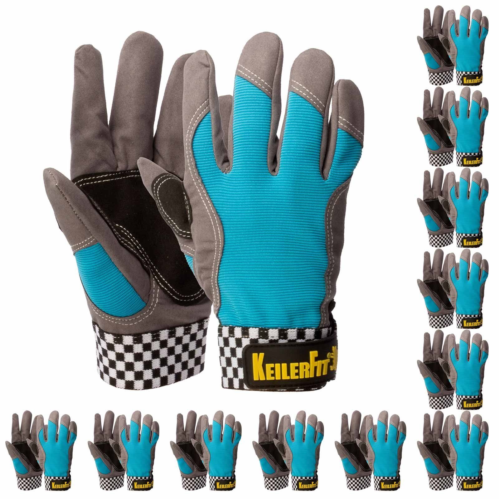 - Handschuhe Keiler Mechaniker-Handschuhe Fit (Spar-Set) Gartenhandschuh, Schutzhandschuhe Keiler Forst 12 Paar blue