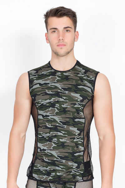 LOOK ME Shirttop LOOK ME - camouflage V-Shirt Military 58-77 M