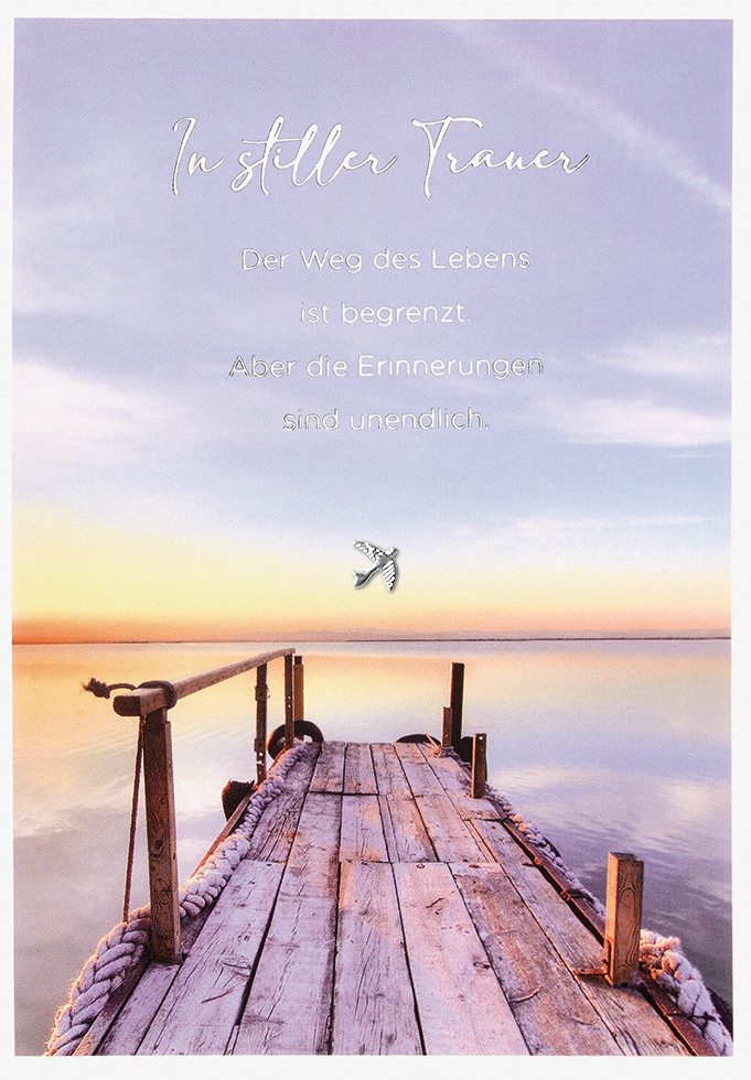 Perleberg Grußkarten Trauer – Beileid – Kondolenz - Unverpackt - Beileidskarte im