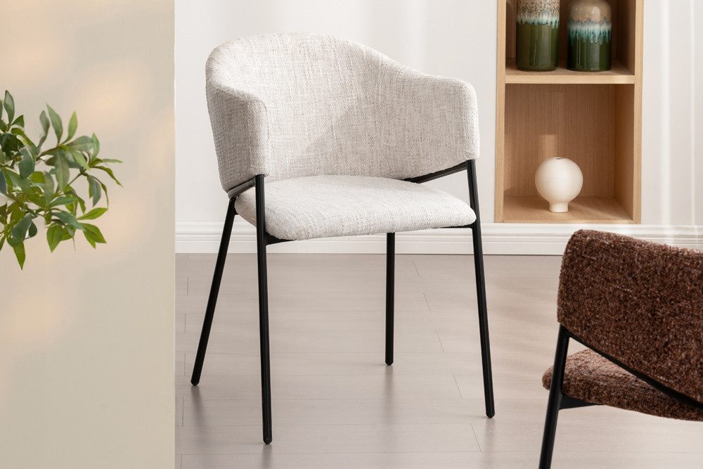 riess-ambiente Esszimmerstuhl NOBLESSE beige / schwarz günstig online kaufen