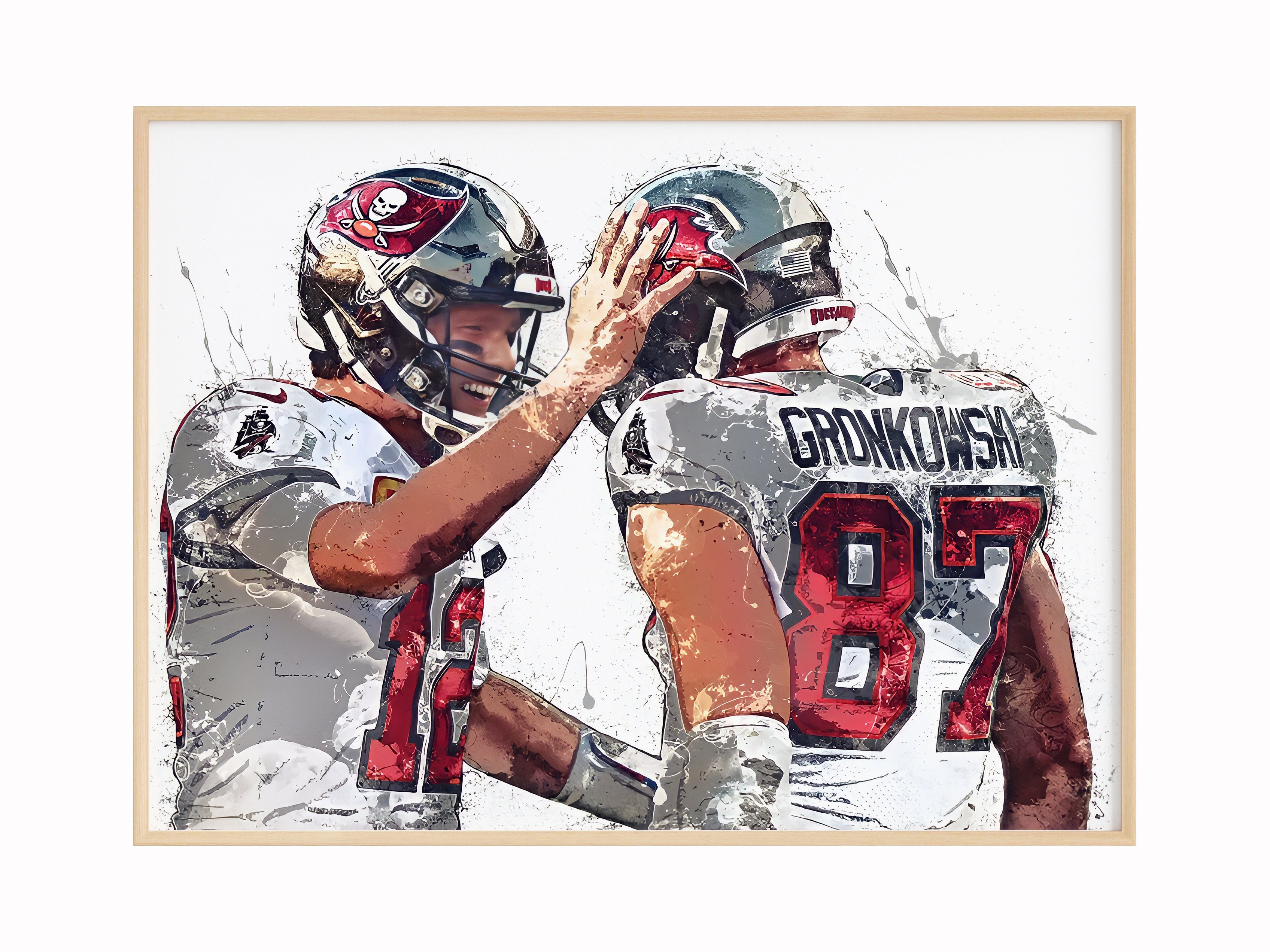 JUSTGOODMOOD Poster ® Tom Brady Poster · American Football · Sport · ohne Rahmen, Poster in verschiedenen Größen verfügbar, Poster, Wandbild
