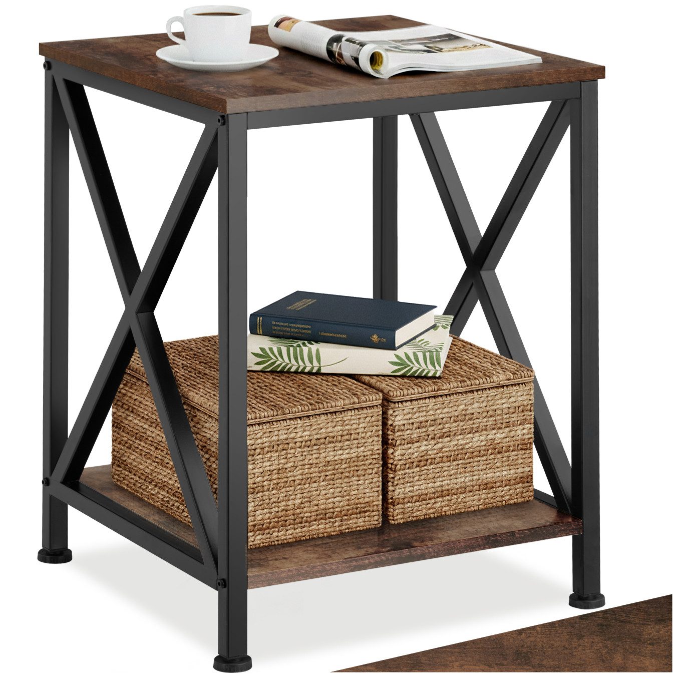 tectake Beistelltisch Carlton (1-St., 1 tlg), Dekorativer Beistelltisch im günstig online kaufen