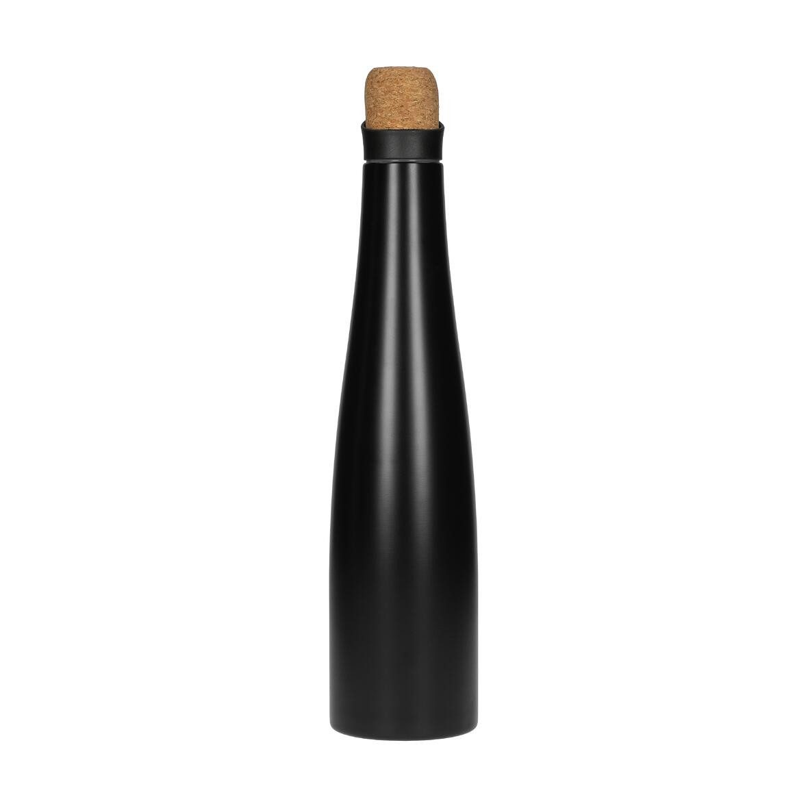 elasto Wasserkaraffe Thermo Karaffe 750 ml aus Edelstahl mit Deckel aus Kork