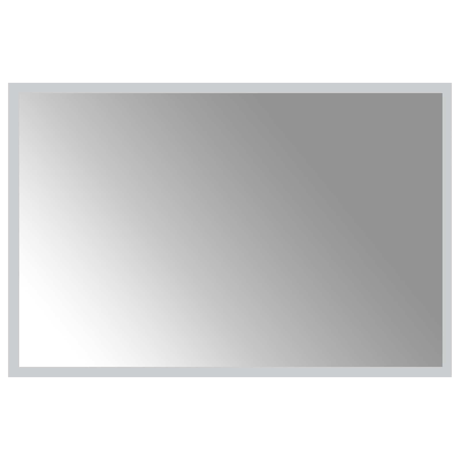 vidaXL Duschablage LED-Badezimmerspiegel Transparent 60 x 40 cm Gehärtetes Glas, 1-tlg.