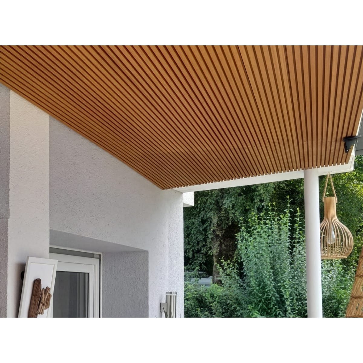 Woodtex Wandpaneel WOODTEX Holz Fassadenprofil Rhombus Natur Außenfassade, BxL: 14x290 cm