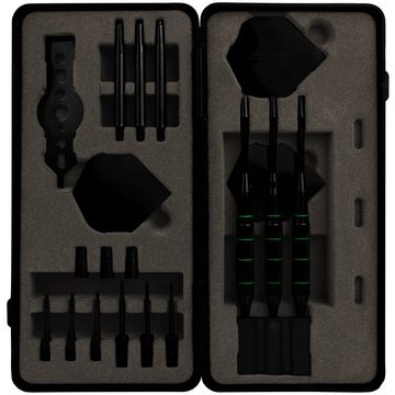 XQMAX Dartpfeil Dart Geschenkset 3er Pfeil Set Softdart Steeldart, Darts Schwarz Kunststoff Metall