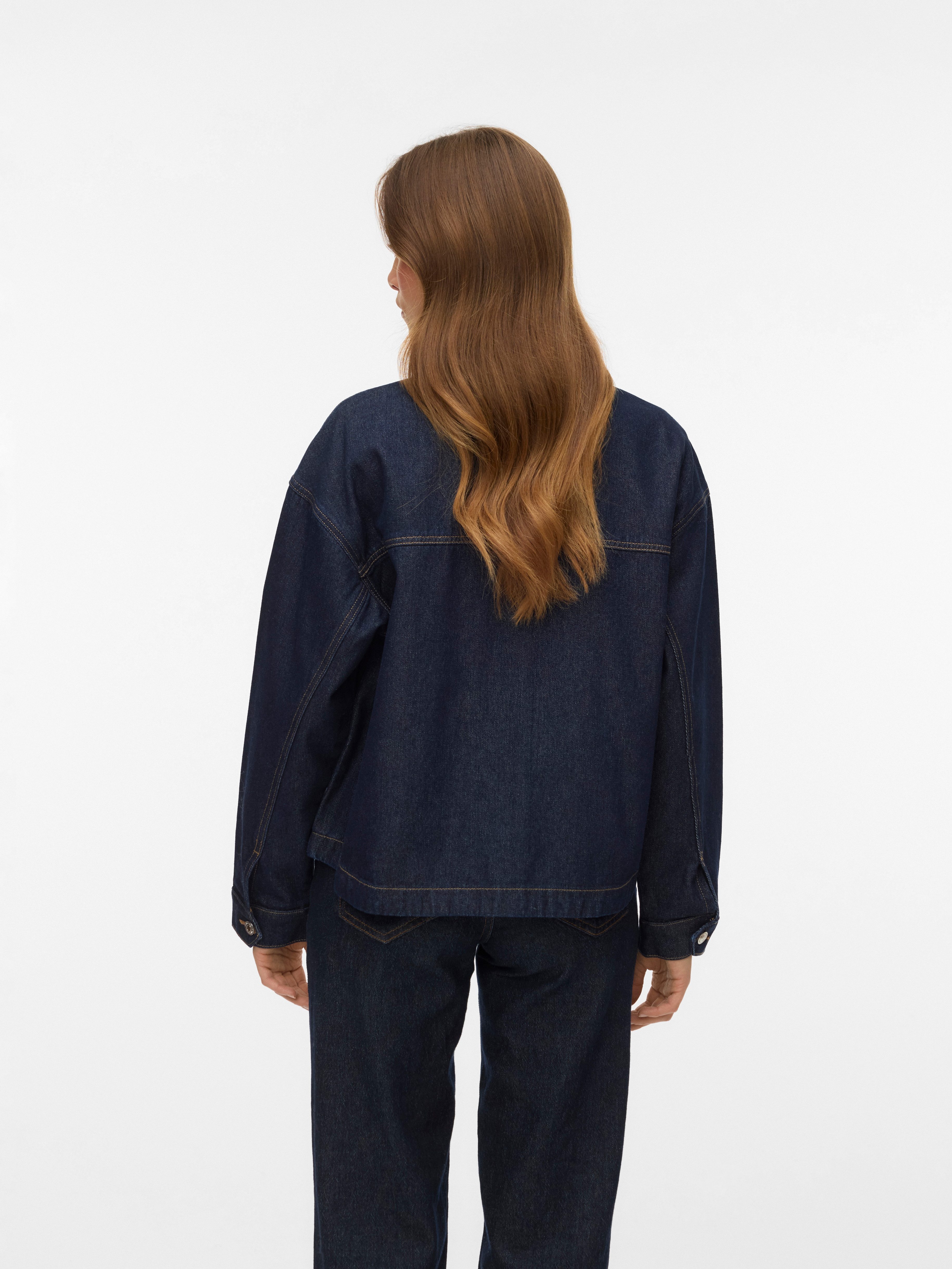 Vero Moda Jeansjacke VMJAMIE LS DENIM SHACKET MIX NOOS Baumwollmischung