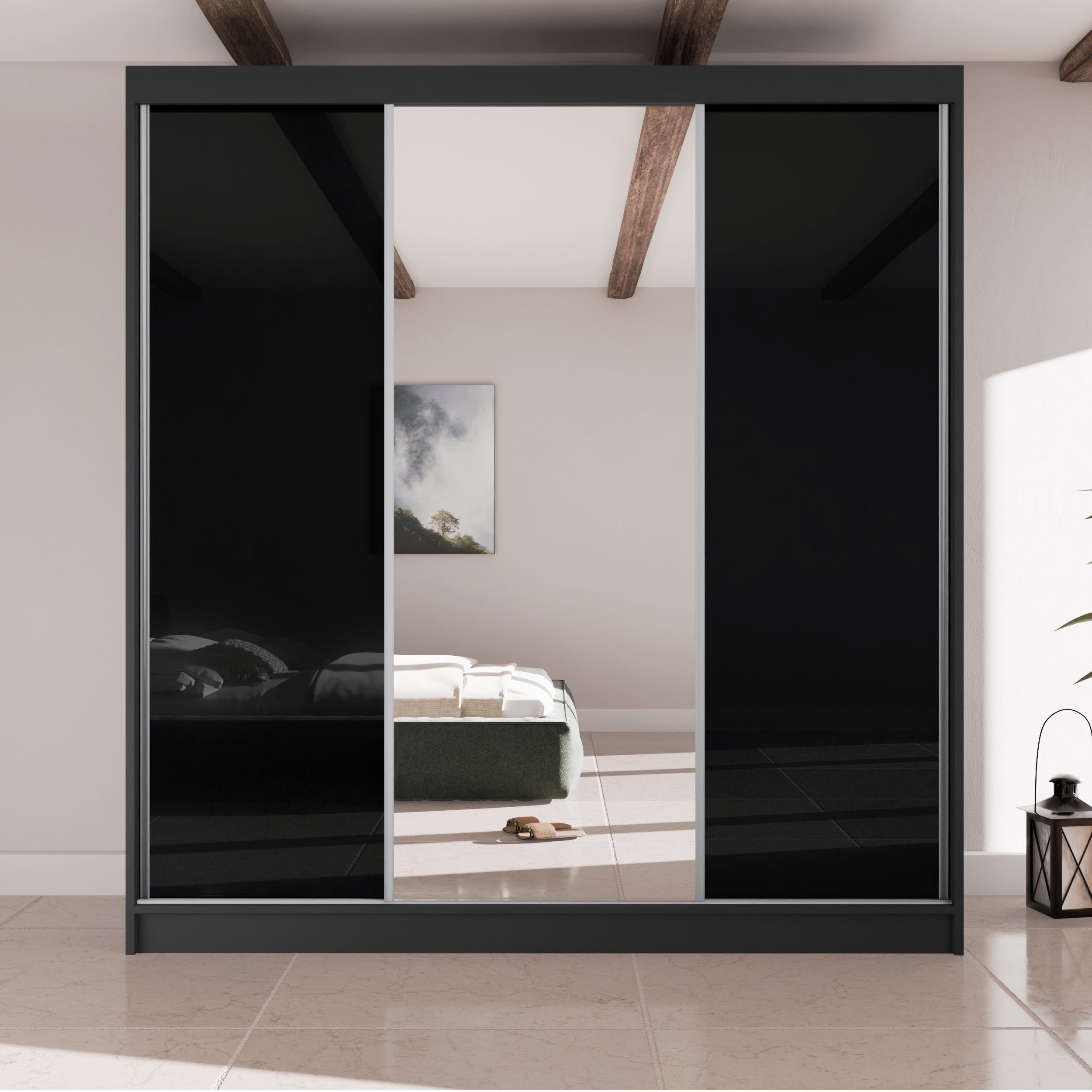 Beautysofa Kleiderschrank VELIS II Breite: 200cm, günstig online kaufen