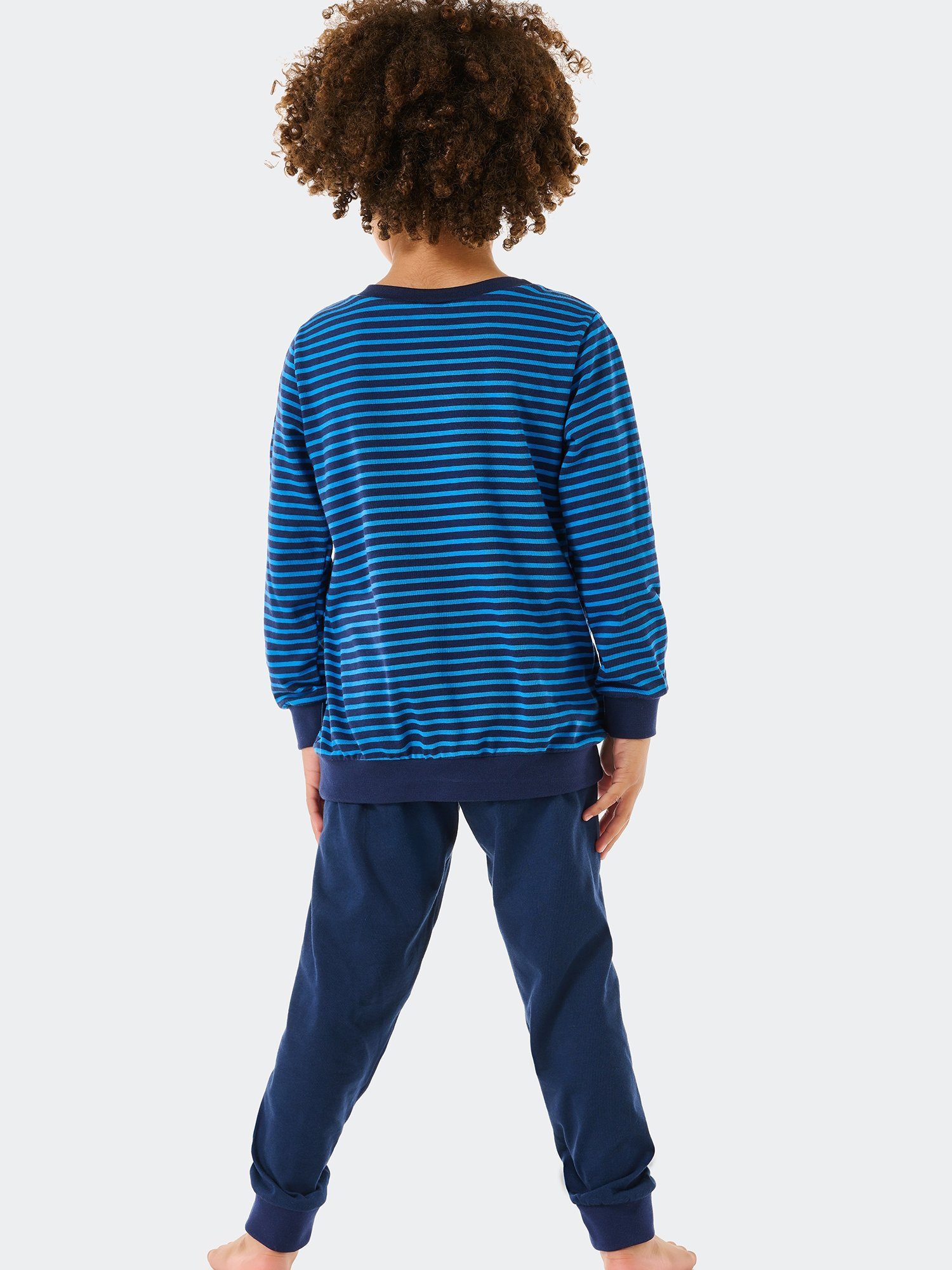 Kids blau Basic Schiesser Pyjama