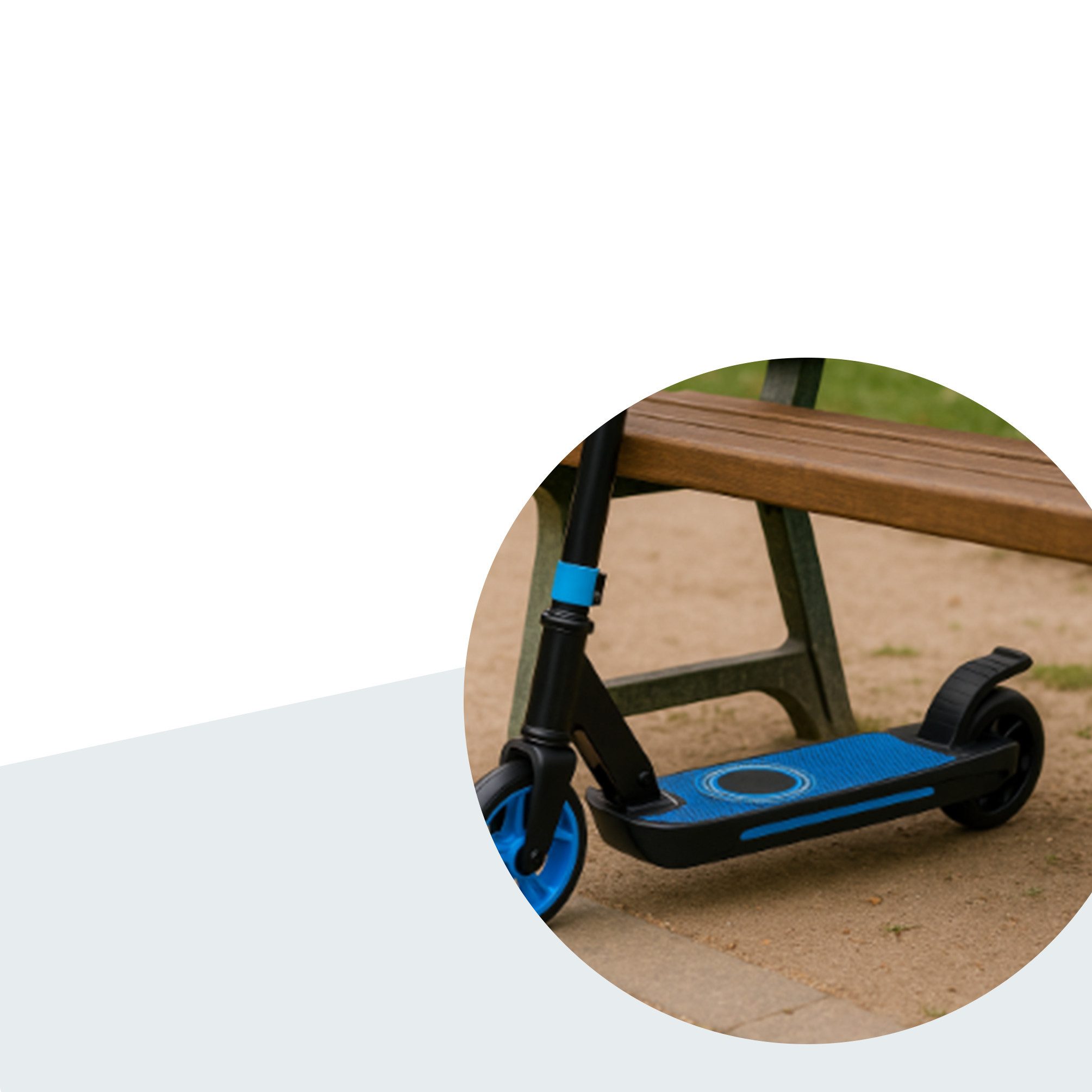 Denver E-Scooter SCK-5500BU, 10 km/h, klappbar, Trittbrett-„Speeder“ zum Beschleunigen, LED-Vorderrad