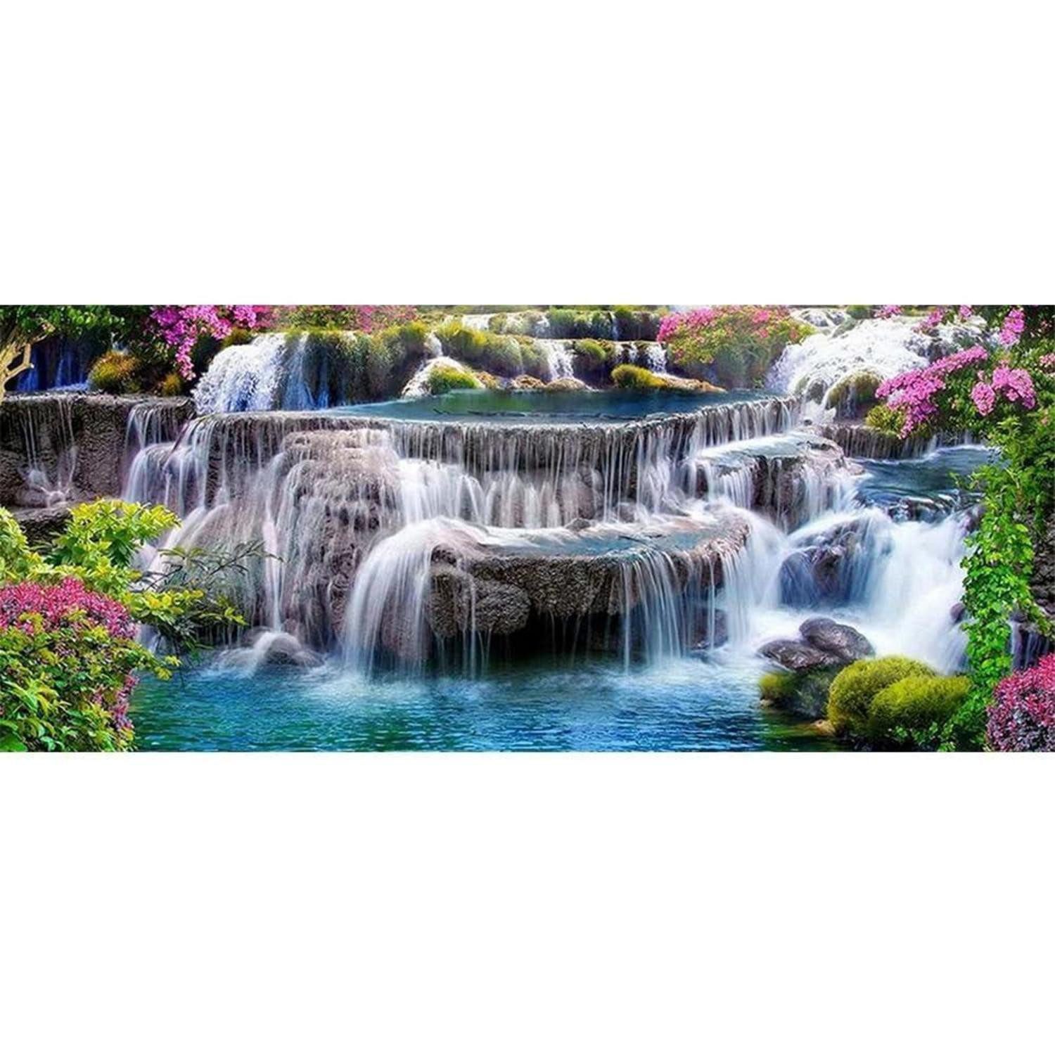 LuxusKollektion Kreativset Diamond Painting Wasserfall 110x50cm