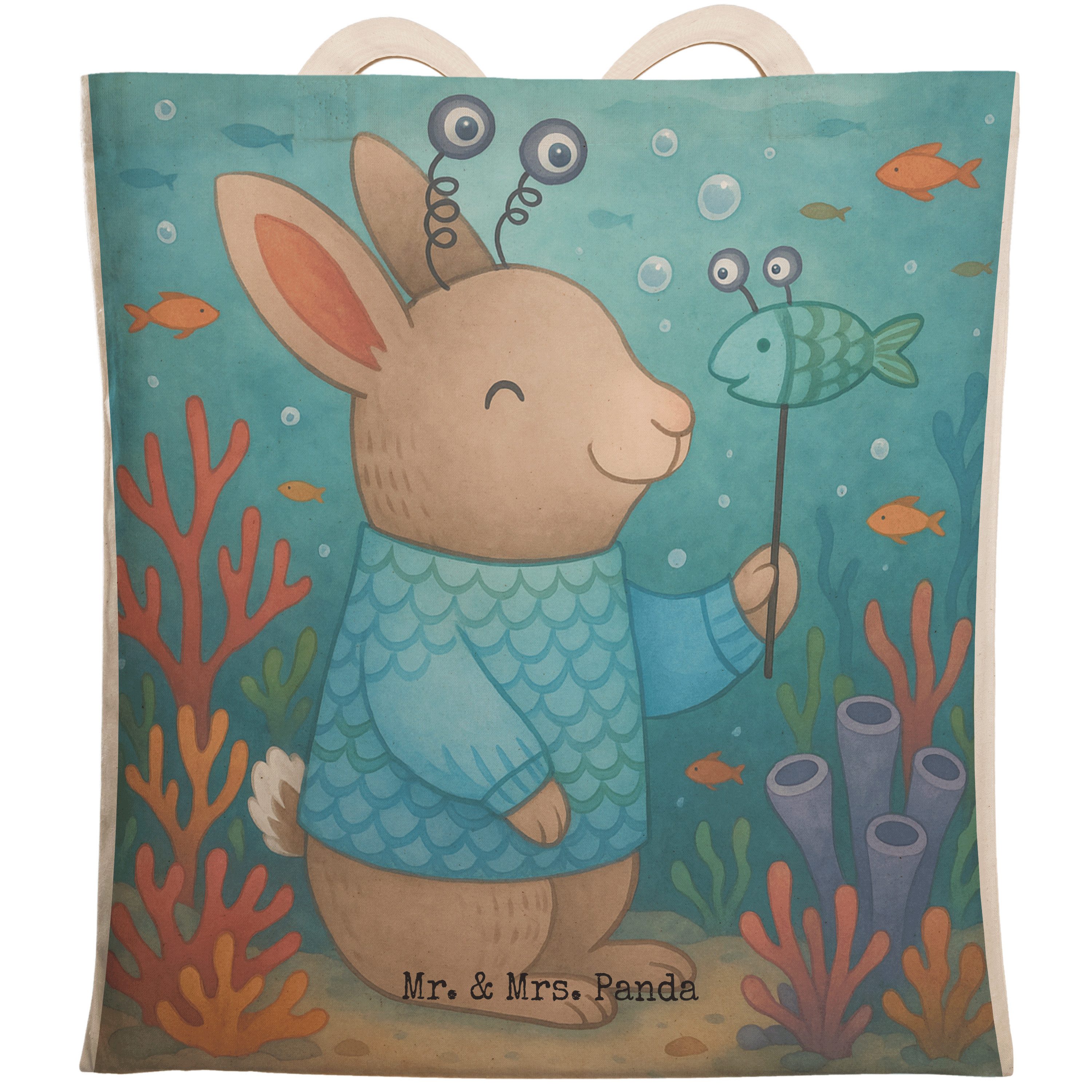 Tragetasche Fische Astrologie Design, Tote Bag, Weiß, Geburtstagsgeschenk, Traget