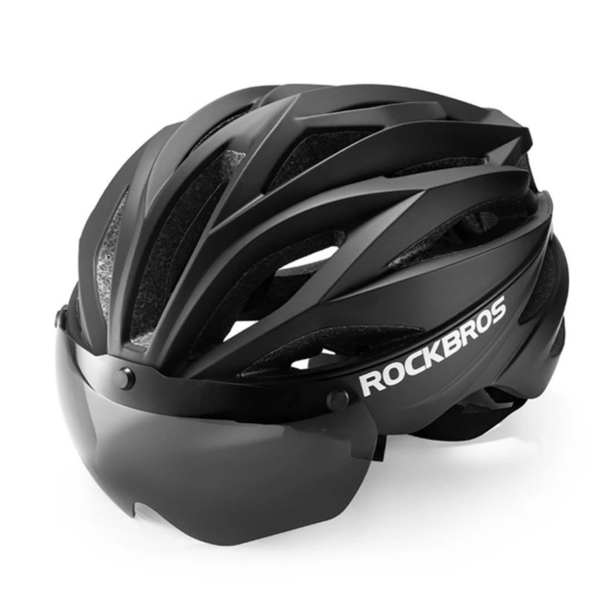 ROCKBROS Fahrradhelm Rockbros Fahrradhelm mit Visier, abnehmbarer UV-Schutzbrille, Unisex