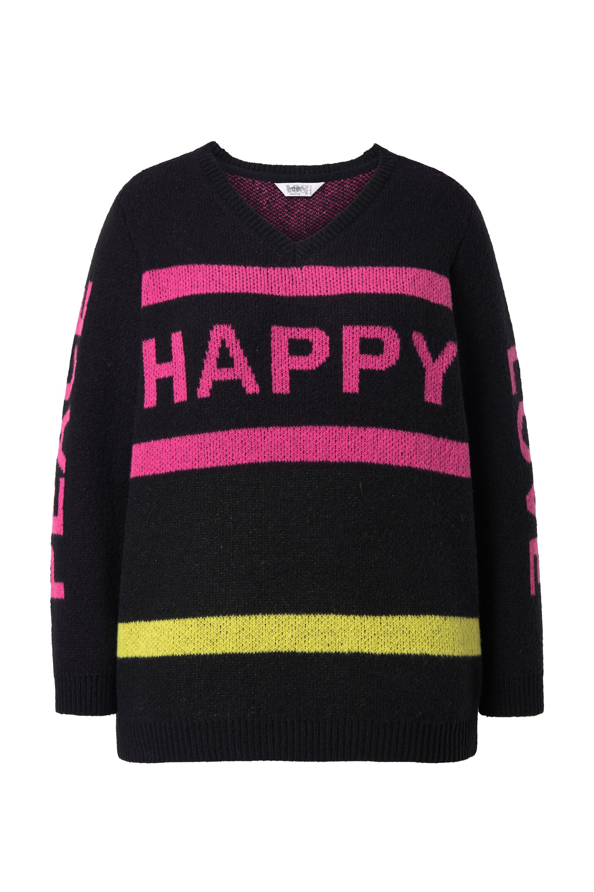 Angel of Style Strickpullover Pullover Happy Straight Fit Schriftzüge günstig online kaufen