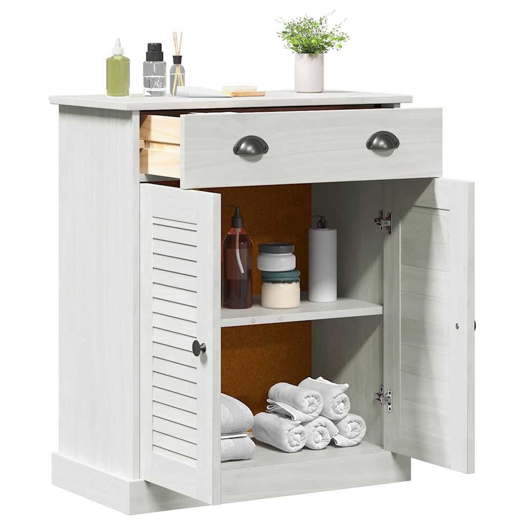 vidaXL Badezimmerspiegelschrank Badezimmerschrank VIGO Weiß und Antikweiß 68 x 34 x 80 cm (1-St)